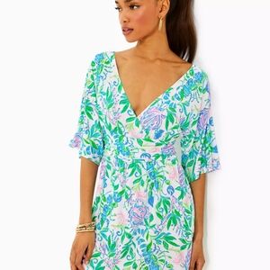 Lilly Pulitzer Floral V-Neck Dress/Romper